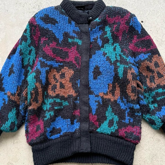 Vintage 80’s Rochelle California Colorful Abstract ZipUp Lined Jacket - Picture 5 of 8